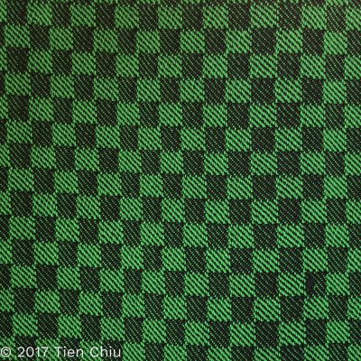 green and black, 1/3 vs. 3/1 twill bliocks
