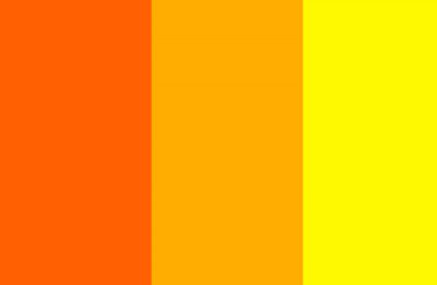 yellow and orange, averaged into bright yellow-orange