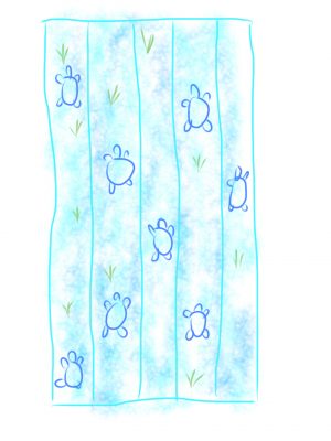 Initial sketch for my "Under the Sea" scarf