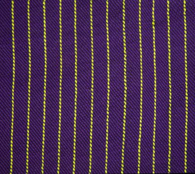 lime green and purple fabric, very narrow lime green stripes