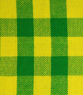 swatch of yellow and green checkered fabric