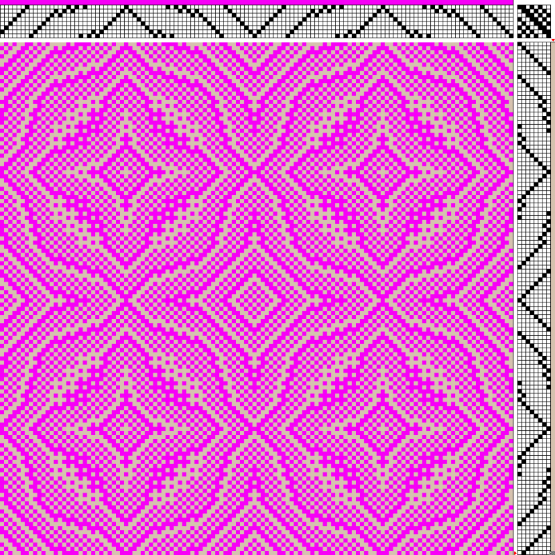 magenta and beige cloth (low saturation weft)