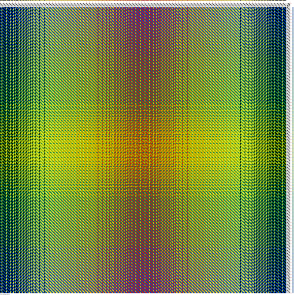 2-2 twill draft using the double gradient in warp and weft