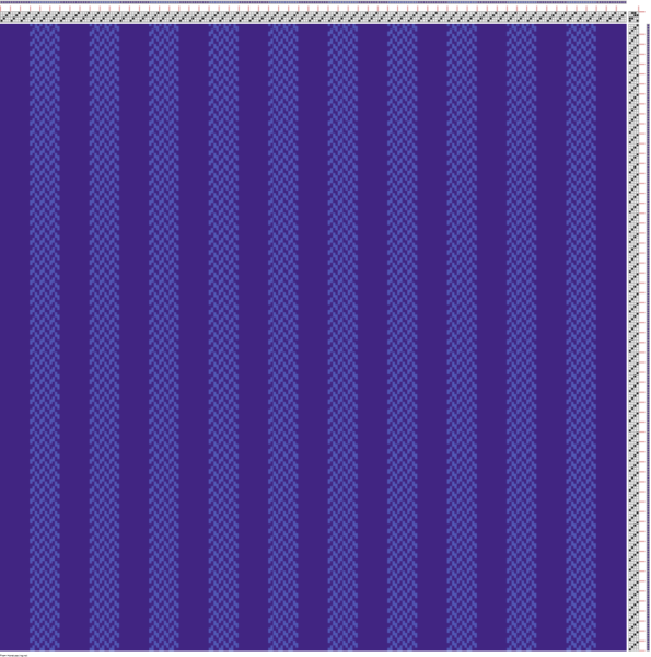 Draft with stripes of purple-blue and purple
