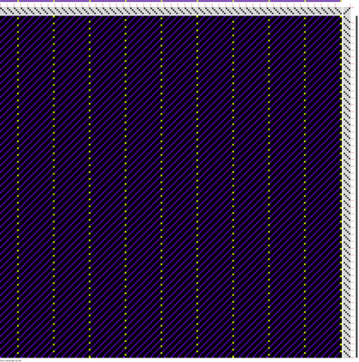 lime green pinstripes on purple, 1/3 twill, black weft
