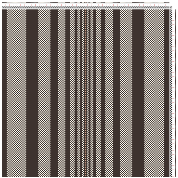 draft with alternating light and dark stripes of different sizes, creating optical illusions