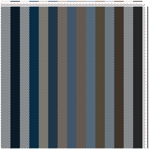 draft that alternates two gradients, one brown and one blue, going in different directions